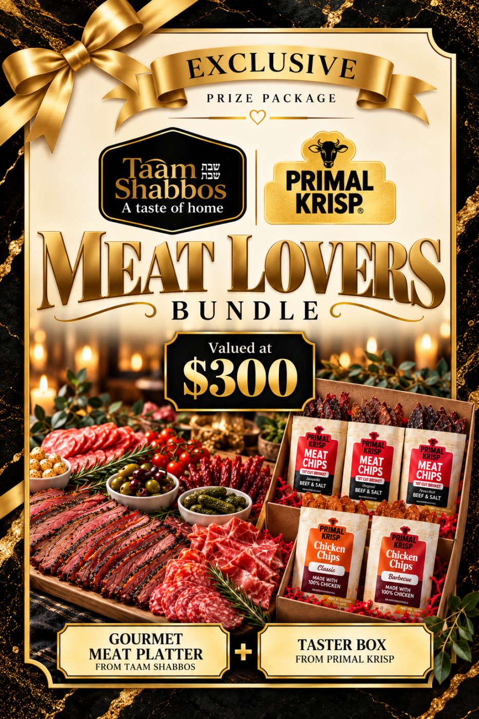 Meat Lovers Bundle auction prize poster